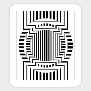 Black and white Geometric modern Sticker